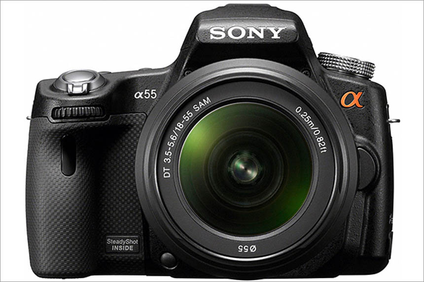 索尼半透明反光板数码单反a55真机图赏