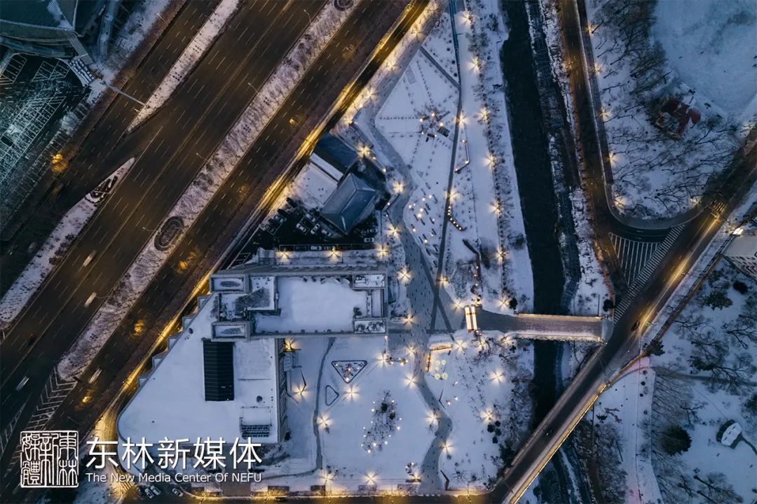 冰原覆林海 飞雪落巍楼