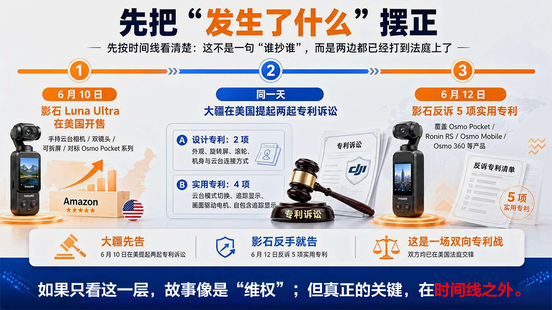 大疆影石跨国专利诉讼持续拉锯 口袋云台相机专利战价格战双线并行